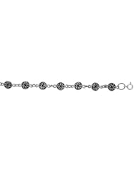 Sterling Silver Celtic Charm Bracelet, 5/16 inch wide