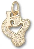 Cleveland Indians Solid 10K Gold ''I Heart'' Chief Wahoo 1/2'' Pendant