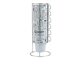 Present Time Cappuccino Set Utensils Tower, Porcelain