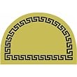 USCOA Intl 42681 Decoir Brush Entrance Mat - Half Round