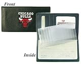 Chicago Bulls Embroidered Leather Checkbook Cover