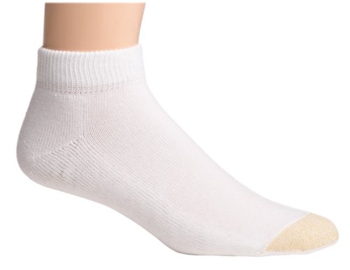 Gold Toe Men's Cotton Sport Liner Athletic Sock, White, 3-Pack 10-13