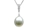 0.15 cts Pearl Pendant - 14kt White Gold LIFETIME WARRANTEE