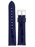 Watchband Genuine Crocodile 16mm Indigo Blue