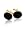 Classic Black Stone with Gold & Silver Cufflinks, Gold
