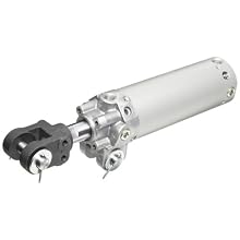 SMC CK Series Aluminum Clamp Air Cylinder, Round body, Clevis Mounting, Switch Ready, Cushioned