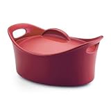Post image for Bubble and Brown Bakeware 4.25 Qt. Covered Oval Casserole in Red Sale