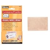 Fellowes 52015 Unpunched Laminating Pouches for ID Cards - 100-Pack