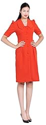 Puff Sleeves Polyester Knee Length Short Vintage  Dress