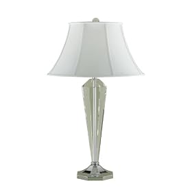 Candice Olson Allison Crystal Table Lamp with Ivory Poly Silk Soft Back Shade. 20x33 by Candice Olson