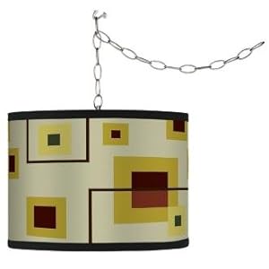 Swag Style Windows Shade Plug-In Chandelier