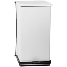Detecto P-48 White Step-On Can, 48 qt Capacity