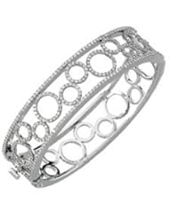 Diamond Bangle Bracelet 14K White 6 7/8 Ct Tw 65484
