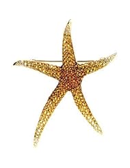 Multicolor gemstone Starfish Brooch/Pendant