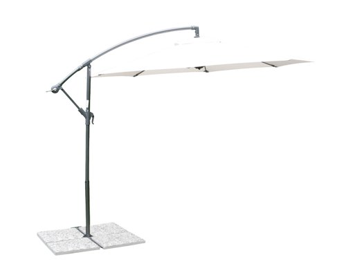 Siena Garden 336848 Ampelschirm Klassik Bezug ecru Gestell grau &Oslash; 300 cm