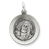 Sterling Silver Antiqued Ecce Homo Medal