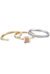 Fossil Motifs Tri-Tone Ring