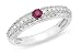 5/8 Carat Diamond and Ruby 14K White Gold Ring 5/8 Carat Diamond and Ruby 14K White Gold Ring