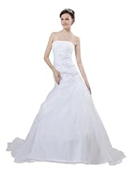 Organza Mermaid Applique Wedding Dress 