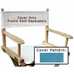 Director's Chair Seat Cover - Frame Sold Separatel (Teal Pinstripe) (n/n)