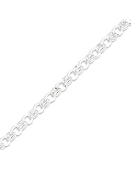 Sterling Silver 8.00mm Belcher Light Bracelet - 8.5 Inch