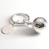 GOLF BALL KEY CHAIN - SILVER PLATE GOLF BALL KEY CHAIN