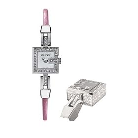 Click here to buy Gucci Watches - Gucci Series 102 Petite with Diamond Bezel and Diamond Set Around the Case .