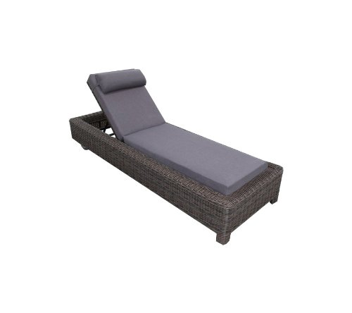 Ambientehome 63925 Rattanliege Aversa braun - bicolor ca. 205 x 70 x 32 cm, Auflage dunkel Preisvergleich
