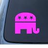 REPUBLICAN ELEPHANT - Politics - Car, Truck, Notebook, Vinyl Decal Sticker #1122 | Vinyl Color: Pink