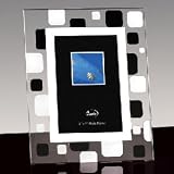 5X7 METROPOLITAN FRAME - 5X7 METROPOLITAN GLASS WITH BALCK AND WHITE SQUARES PHOTO FRAME - glass frame