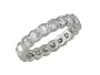 Entiza - size 7.50 14K White Gold Full Carat Diamond Eternity Ring