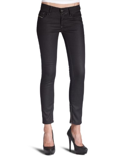 Diesel Women’s Super Slim Jean With Ankle Zip Detail,Denim,24