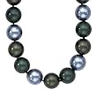 925 Silver & Tahitian Shell Necklace- 16 + 2 IN