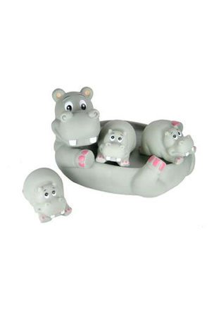 Childrens Toyshop  Toys : Bathtub Pals - Gray Hippo Family