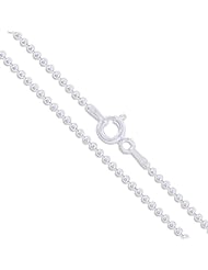 Sterling Silver Italian Ball Bead Chain 1.5mm 925 Italy New Dog Tag Necklace 30"