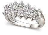 1ctw Diamond Cascade Pyramid Ring
