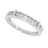 0.06ctTW Channel Set Wedding Anniversary Mens Diamond Band in 10kt White Gold