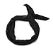 Fashion Korean Girls Black Chiffon Rabbit Ear Ribbon Bow Headband Hair