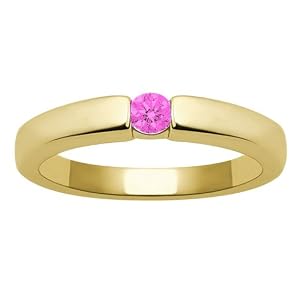 10k Yellow Gold Pink Tourmaline Ring, Size 7 by