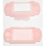 PSP 3000 Silicone Skin Case with LCD Screen Protector - Pink (2 Pack)