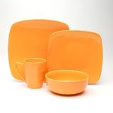 SengWare Chic Square 16-pc. Dinnerware Set - Tangerina
