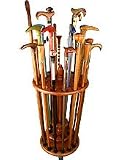 Royal Canes Genuine Wood Round Cane Stand - Rosewood