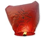 Flammea - Heissluftballon fuer fliegende Wuensche - Ich-liebe-Dich (rot)