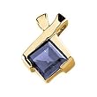 14K Yellow Gold Iolite Pendant
