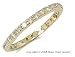 Cubic Zirconia Bands - Sterling Silver Gold Plated Easy to Match CZ Wedding Band