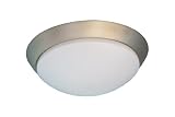 Precision Products Plus 79591-PPP Nickel Round Ceiling Fixture, 13-Inches Long, Twist Glass, Includes Two 18-Watt Compact Fluorescent Lamps, Energy Star Rated