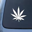 MARIJUANA LEAF WEED POT - Car, Truck, Notebook, Vinyl Decal Sticker #2108 | Vinyl Color: White