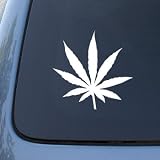 MARIJUANA LEAF WEED POT - Car, Truck, Notebook, Vinyl Decal Sticker #2108 | Vinyl Color: White