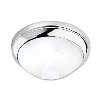 Good Earth Lighting G4552-CH-I Metro One Light Flush Mount Ceiling Fixture with Opal Glass Diffuser, Chrome