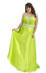 Plus Size Chiffon/Taffeta/Tulle High-Low-Hem Crystals Beaded Applique Lace Crystal Mother-of-the-Bride Dress/Prom Dress 